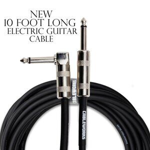 NEW 10' Electric Guitar Cable Cableworks By Gator Cases Backline Series Standard